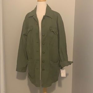 Free People military jacket with stars & stripes.